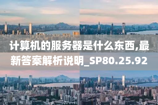 计算机的服务器是什么东西,最新答案解析说明_SP80.25.92