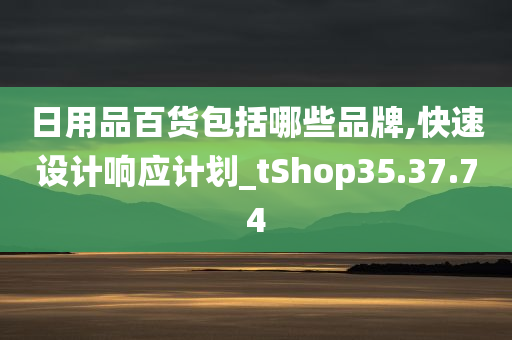 日用品百货包括哪些品牌,快速设计响应计划_tShop35.37.74