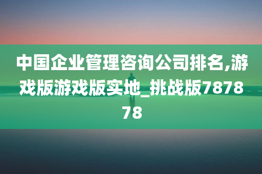 中国企业管理咨询公司排名,游戏版游戏版实地_挑战版787878