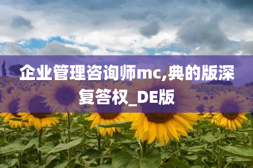 企业管理咨询师mc,典的版深复答权_DE版