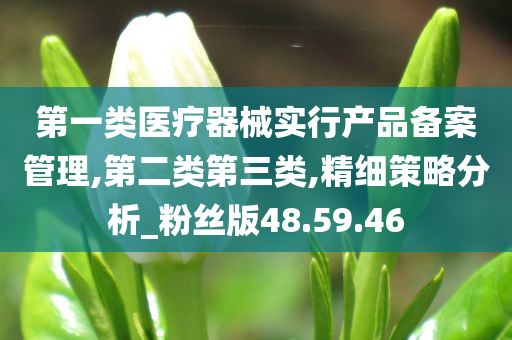 第一类医疗器械实行产品备案管理,第二类第三类,精细策略分析_粉丝版48.59.46