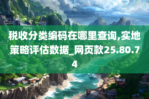 税收分类编码在哪里查询,实地策略评估数据_网页款25.80.74