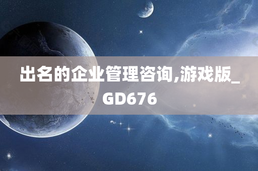 出名的企业管理咨询,游戏版_GD676