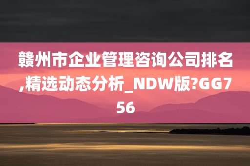 赣州市企业管理咨询公司排名,精选动态分析_NDW版?GG756