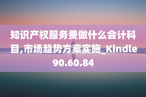 知识产权服务费做什么会计科目,市场趋势方案实施_Kindle90.60.84