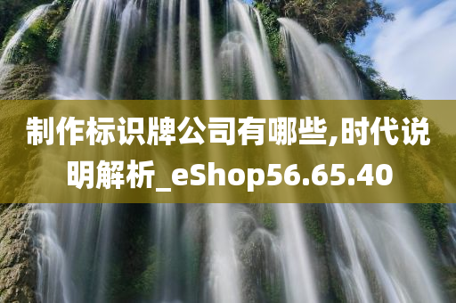 制作标识牌公司有哪些,时代说明解析_eShop56.65.40