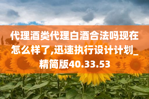 代理酒类代理白酒合法吗现在怎么样了,迅速执行设计计划_精简版40.33.53