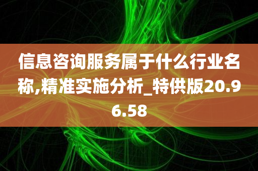 信息咨询服务属于什么行业名称,精准实施分析_特供版20.96.58