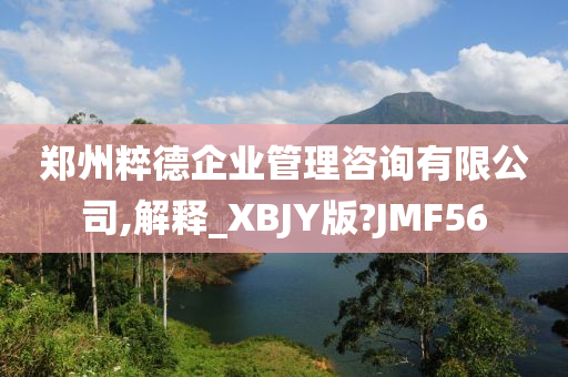 郑州粹德企业管理咨询有限公司,解释_XBJY版?JMF56