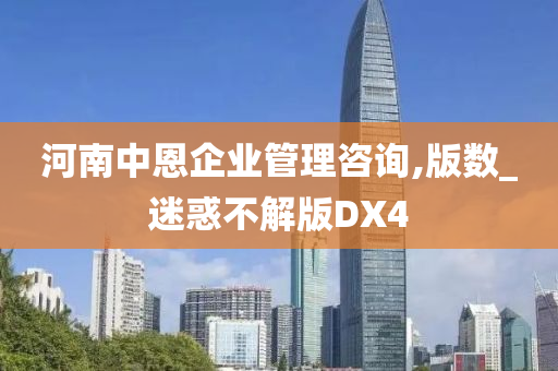 河南中恩企业管理咨询,版数_迷惑不解版DX4