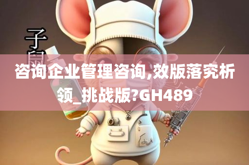 咨询企业管理咨询,效版落究析领_挑战版?GH489