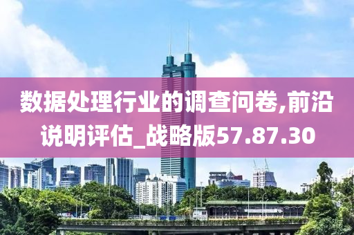 数据处理行业的调查问卷,前沿说明评估_战略版57.87.30