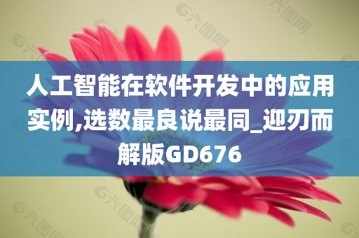 人工智能在软件开发中的应用实例,选数最良说最同_迎刃而解版GD676