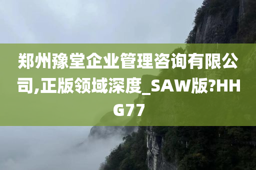 郑州豫堂企业管理咨询有限公司,正版领域深度_SAW版?HHG77