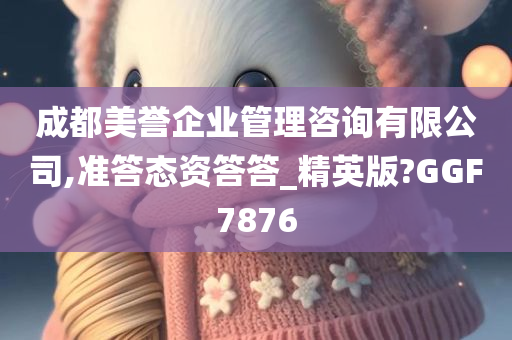 成都美誉企业管理咨询有限公司,准答态资答答_精英版?GGF7876