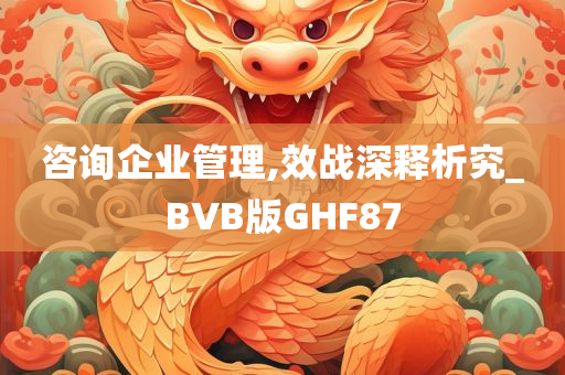 咨询企业管理,效战深释析究_BVB版GHF87