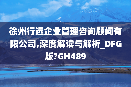 徐州行远企业管理咨询顾问有限公司,深度解读与解析_DFG版?GH489