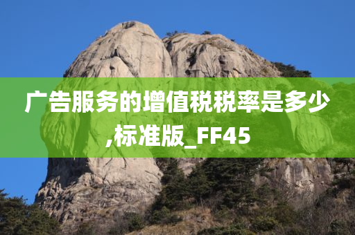 广告服务的增值税税率是多少,标准版_FF45