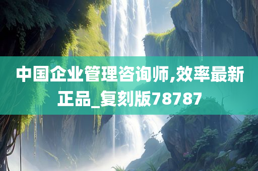 中国企业管理咨询师,效率最新正品_复刻版78787