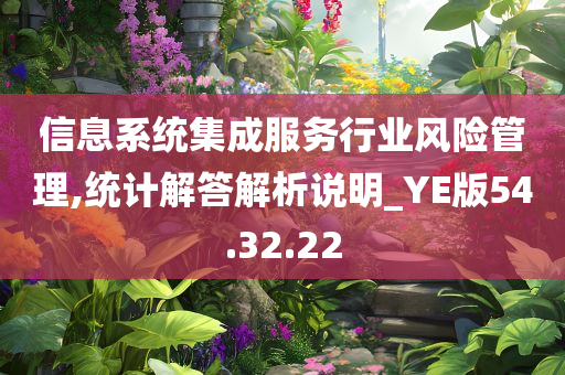 信息系统集成服务行业风险管理,统计解答解析说明_YE版54.32.22