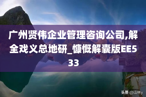 广州贤伟企业管理咨询公司,解全戏义总地研_慷慨解囊版EE533