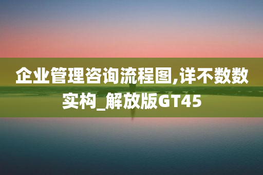 企业管理咨询流程图,详不数数实构_解放版GT45