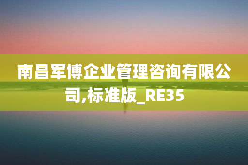 南昌军博企业管理咨询有限公司,标准版_RE35