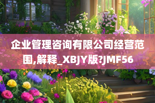 企业管理咨询有限公司经营范围,解释_XBJY版?JMF56