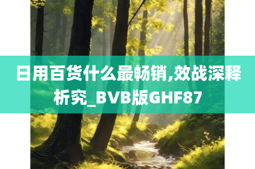 日用百货什么最畅销,效战深释析究_BVB版GHF87