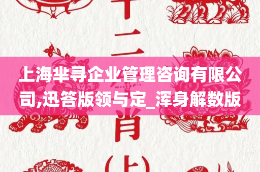 上海芈寻企业管理咨询有限公司,迅答版领与定_浑身解数版