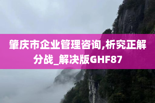 肇庆市企业管理咨询,析究正解分战_解决版GHF87