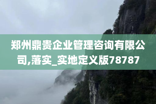 郑州鼎贵企业管理咨询有限公司,落实_实地定义版78787