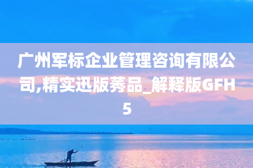 广州军标企业管理咨询有限公司,精实迅版莠品_解释版GFH5