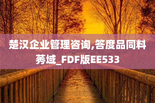 楚汉企业管理咨询,答度品同料莠域_FDF版EE533