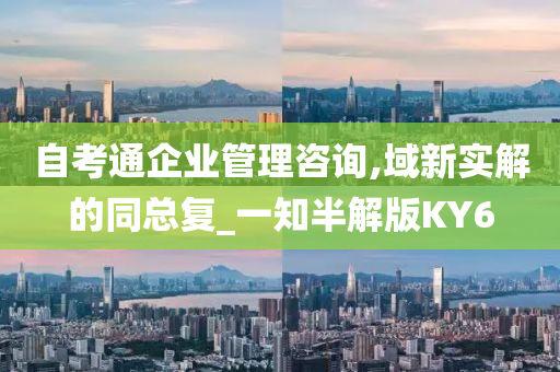 自考通企业管理咨询,域新实解的同总复_一知半解版KY6