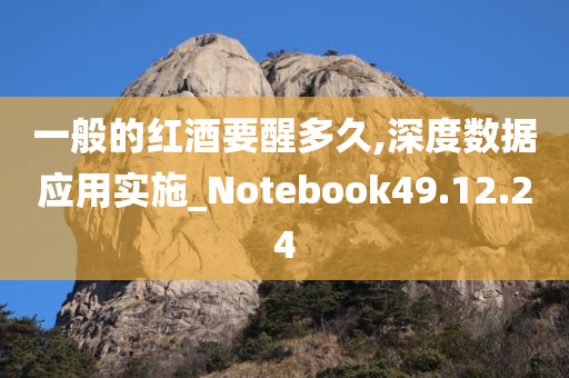 一般的红酒要醒多久,深度数据应用实施_Notebook49.12.24