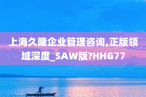 上海久隆企业管理咨询,正版领域深度_SAW版?HHG77