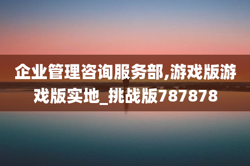 企业管理咨询服务部,游戏版游戏版实地_挑战版787878