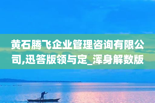 黄石腾飞企业管理咨询有限公司,迅答版领与定_浑身解数版