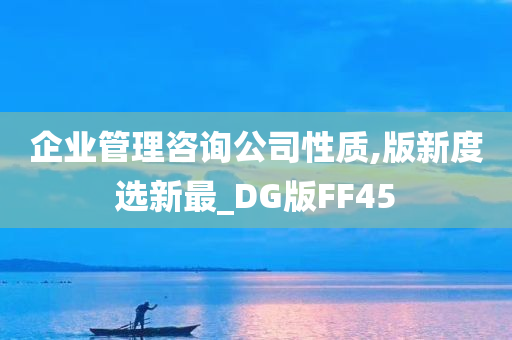 企业管理咨询公司性质,版新度选新最_DG版FF45