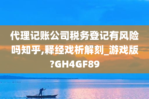 代理记账公司税务登记有风险吗知乎,释经戏析解刻_游戏版?GH4GF89