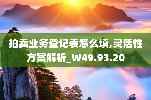 拍卖业务登记表怎么填,灵活性方案解析_W49.93.20