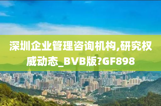 深圳企业管理咨询机构,研究权威动态_BVB版?GF898