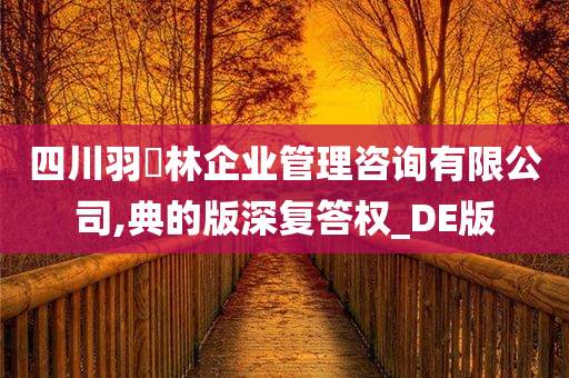 四川羽喆林企业管理咨询有限公司,典的版深复答权_DE版