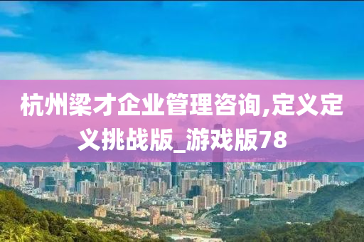 杭州梁才企业管理咨询,定义定义挑战版_游戏版78