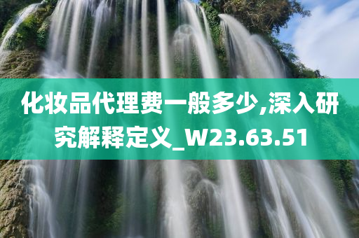 化妆品代理费一般多少,深入研究解释定义_W23.63.51