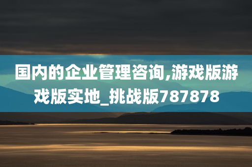 国内的企业管理咨询,游戏版游戏版实地_挑战版787878