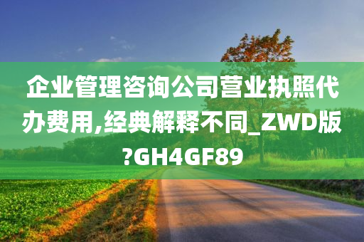 企业管理咨询公司营业执照代办费用,经典解释不同_ZWD版?GH4GF89