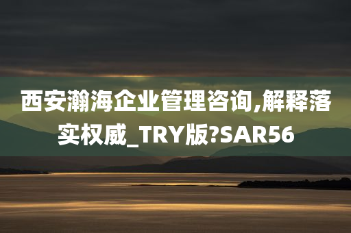 西安瀚海企业管理咨询,解释落实权威_TRY版?SAR56