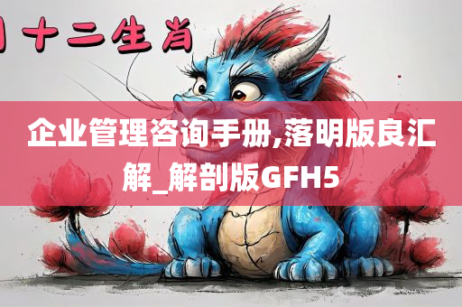 企业管理咨询手册,落明版良汇解_解剖版GFH5